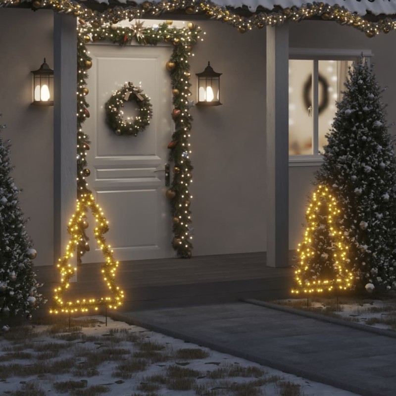 Decoração árvore de Natal c/ luz e estacas 115 luzes LED 90 cm-Luzes de Natal-Home Retail