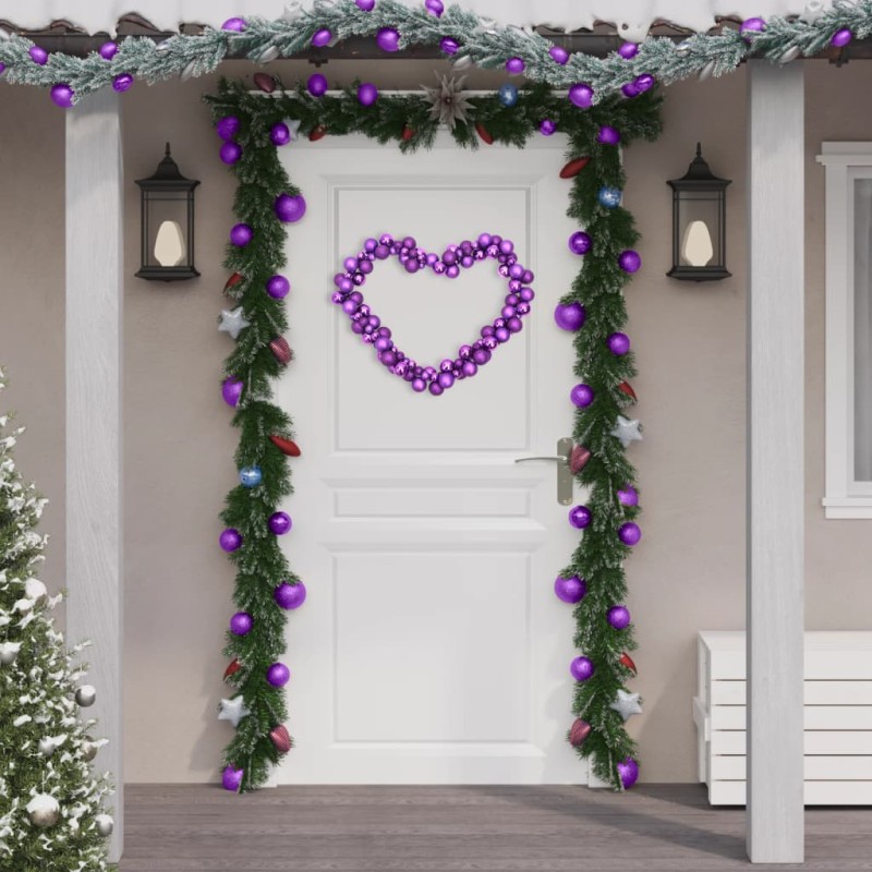 Grinalda de Natal com bolas 175 cm poliestireno roxo-Enfeites do Feriados-Home Retail