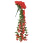 Grinaldas de flores artificiais 3 pcs 85 cm vermelho