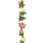 Grinaldas de flores artificiais 6 pcs 240 cm rosa e champanhe