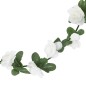 Grinaldas de flores artificiais 6 pcs 240 cm branco