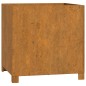 Vaso/floreira c/ pernas 2 pcs 49x47x50cm aço corten enferrujado