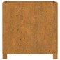 Vaso/floreira c/ pernas 2 pcs 49x47x50cm aço corten enferrujado