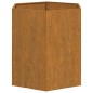 Vaso/floreira 40x40x45 cm aço corten cor enferrujado