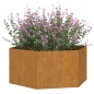 Vaso/floreira 90x90x45 cm aço corten cor enferrujado