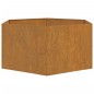 Vaso/floreira 90x90x45 cm aço corten cor enferrujado