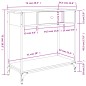 Mesa consola 75x34,5x75 cm derivados madeira carvalho castanho