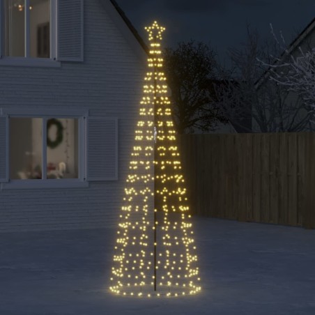 Árvore de Natal luminosa c/ estacas 570 LED 300cm branco quente