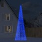 Árvore de Natal c/ luz mastro de bandeira 1534 LEDs 500 cm azul