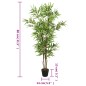 Árvore de bambu artificial 368 folhas 80 cm verde