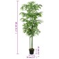 Árvore de bambu artificial 240 folhas 80 cm verde