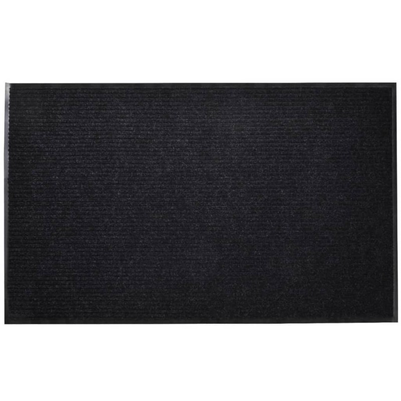 Tapete de entrada com nervuras PVC Preto 90 X 150 cm-Capachos-Home Retail