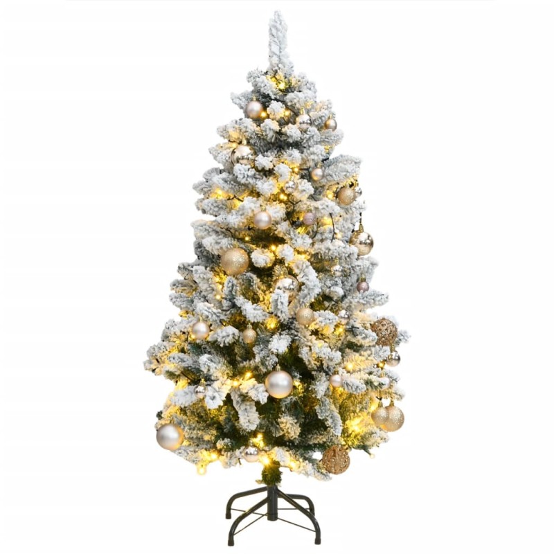 Árvore Natal artificial articulada 150 luzes LED e bolas 120 cm-Árvores de Natal-Home Retail