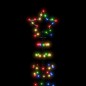 Árvore de Natal luminosa com estacas 570 LEDs 300 cm colorido