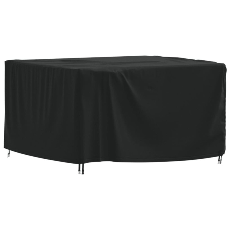 Capa para mobiliário de jardim 125x125x74 cm 420D oxford preto-Capas para móveis de jardim-Home Retail