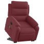 Poltrona de massagens reclin. elevatória tecido vermelho tinto