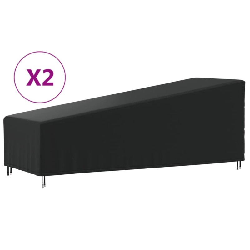 Capas para espreguiçadeira 2 pcs 210x80x45/75 cm oxford 420D-Capas para móveis de jardim-Home Retail