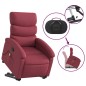 Poltrona de massagens reclin. elevatória tecido vermelho tinto