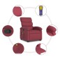 Poltrona de massagens reclin. elevatória tecido vermelho tinto