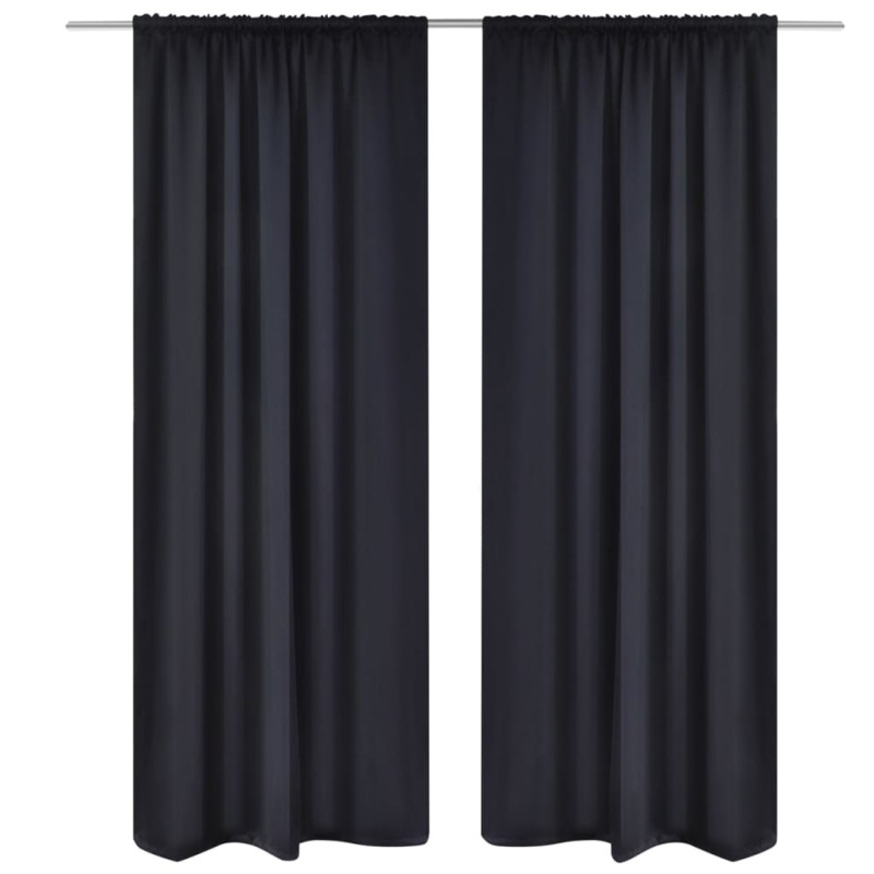 Cortinas pretas blackout 2 peças 135 x 245 cm-Persianas e cortinas-Home Retail