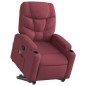 Poltrona de massagens reclin. elevatória tecido vermelho tinto