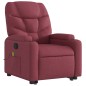 Poltrona de massagens reclin. elevatória tecido vermelho tinto