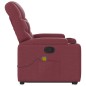 Poltrona de massagens reclin. elevatória tecido vermelho tinto