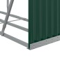 Suporte de lenha 180x45x100 cm aço galvanizado verde