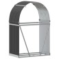 Suporte de lenha 80x45x120 cm aço galvanizado antracite