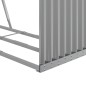 Suporte de lenha 120x45x210 cm aço galvanizado cinza-claro