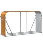 Suporte de lenha 180x45x100 cm aço galvanizado castanho-claro