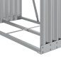 Suporte de lenha 80x45x190 cm aço galvanizado prateado