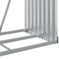 Suporte de lenha 80x45x190 cm aço galvanizado prateado