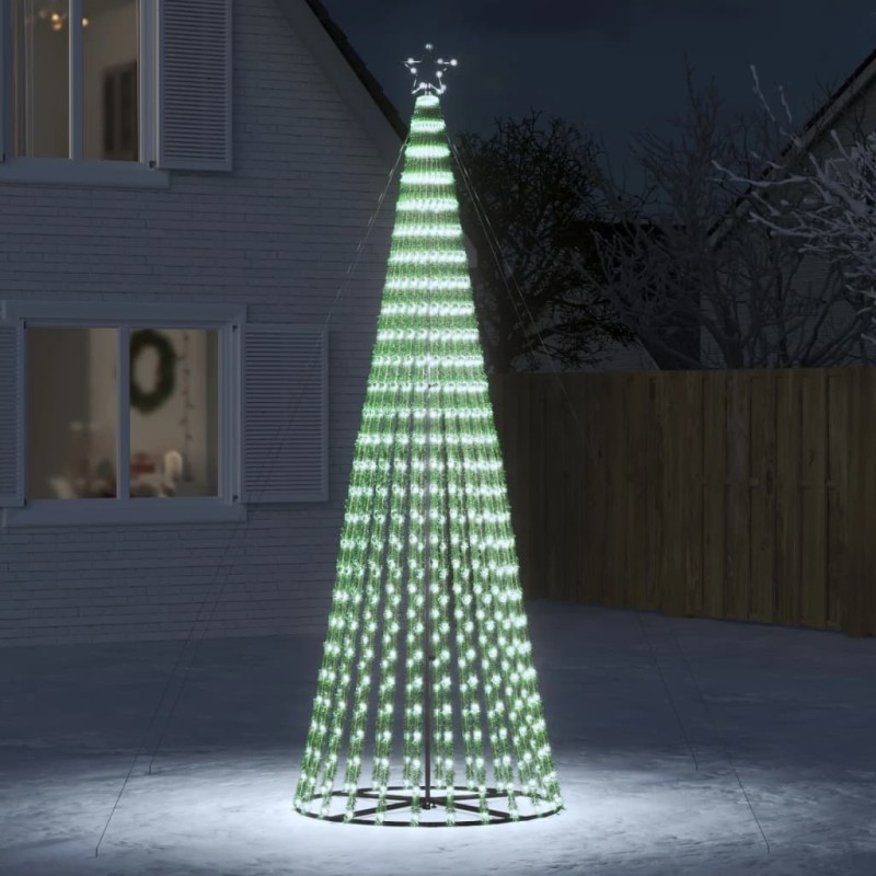 Iluminação p/ árvore de Natal cone 688 LEDs 300 cm branco frio-Luzes de Natal-Home Retail