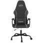 Cadeira gaming massagens couro artificial preto e cinzento