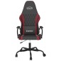 Cadeira gaming massagens couro artificial preto/vermelho tinto