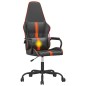 Cadeira gaming massagens couro artificial preto e laranja