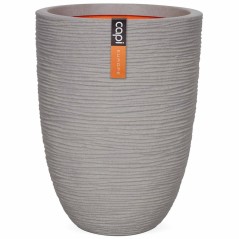 Capi Vaso elegante baixo Nature Rib 36x47 cm cinzento PKGRR782