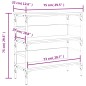 Mesa consola 75x32x75 cm derivados de madeira carvalho sonoma