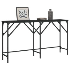 Mesa consola 140x29x75 cm derivados de madeira preto