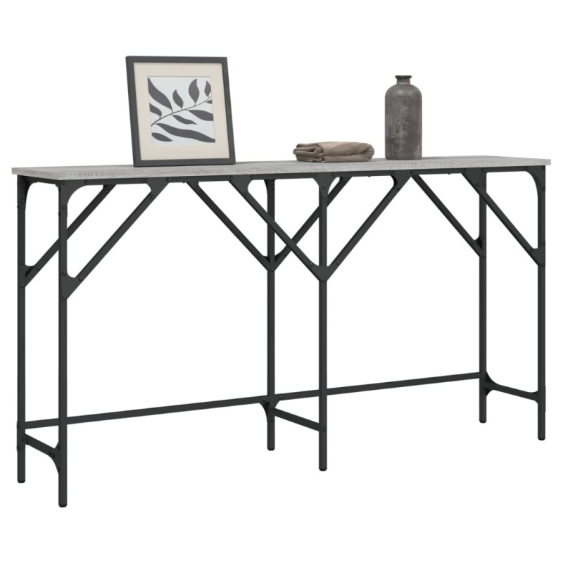 Mesa consola 140x29x75 cm derivados de madeira cinzento sonoma-Mesas de apoio-Home Retail