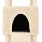 Árvore para gatos c/ postes arranhadores sisal 153 cm cor creme