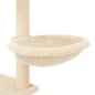 Árvore para gatos c/ postes arranhadores sisal 153 cm cor creme