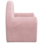 Sofá-cama infantil de pelúcia rosa