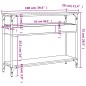 Mesa consola c/ prateleira 100x29x75 cm derivados madeira preto