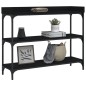 Mesa consola c/ prateleiras 100x30x80 cm preto