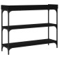 Mesa consola c/ prateleiras 100x30x80 cm preto