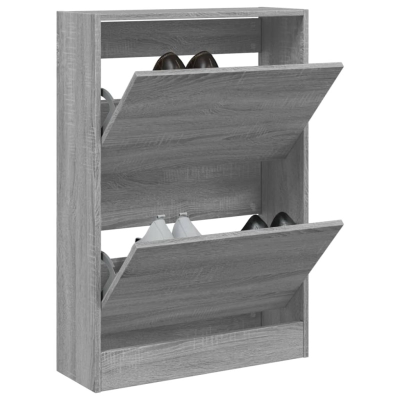 Sapateira 60x21x87,5 cm derivados de madeira cinzento sonoma-Sapateiras e organizadores-Home Retail