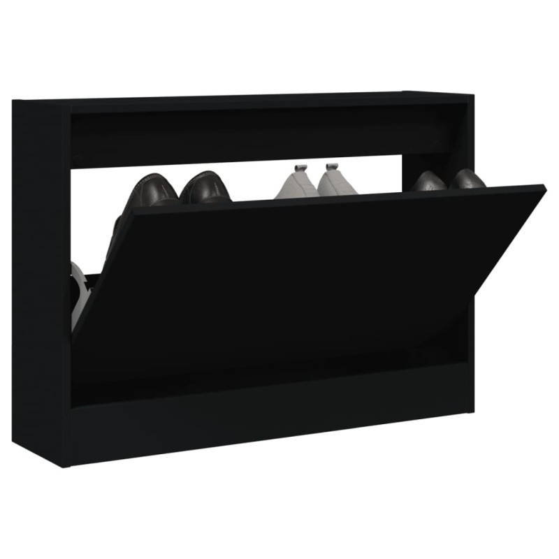 Sapateira 80x21x57 cm derivados de madeira preto-Sapateiras e organizadores-Home Retail