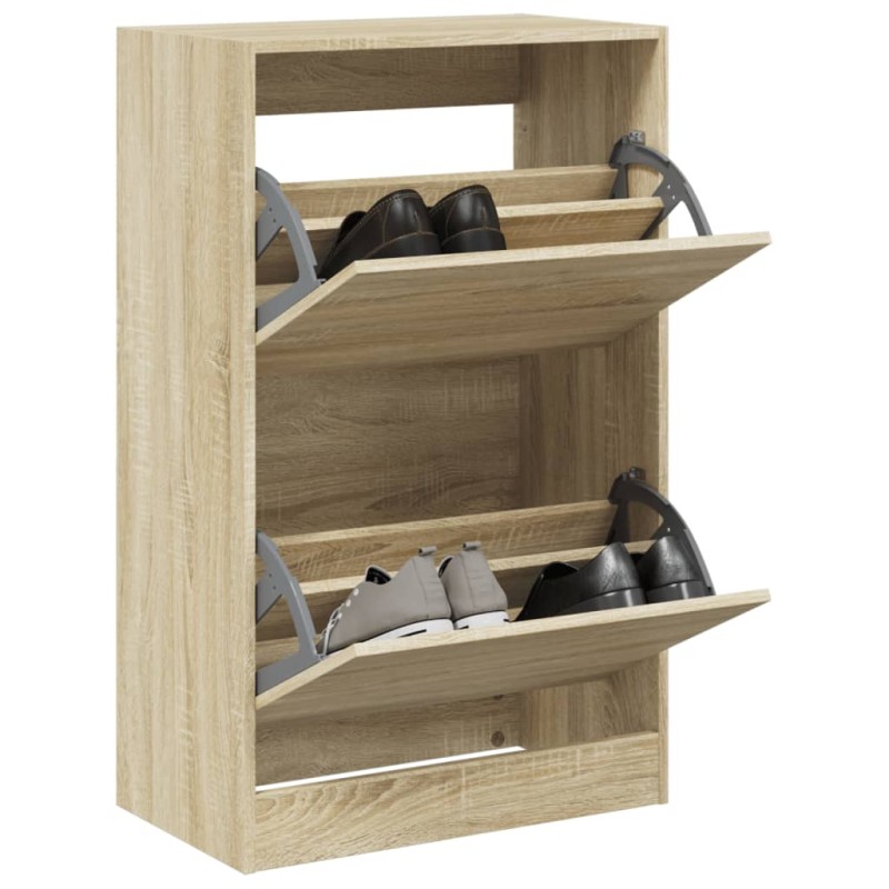 Sapateira 60x34x63,5 cm derivados de madeira carvalho sonoma-Sapateiras e organizadores-Home Retail